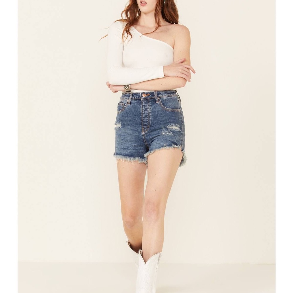 Free People Shorts Denim We The Free shorts | CRVY Vintage High Rise Short Jeans